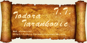 Todora Taranković vizit kartica